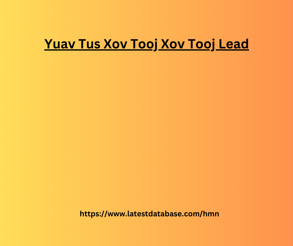 Yuav Tus Xov Tooj Xov Tooj Lead