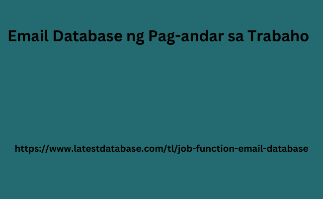 Email Database ng Pag-andar sa Trabaho