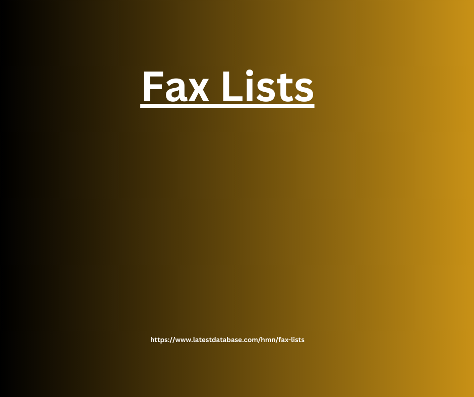 Fax Lists