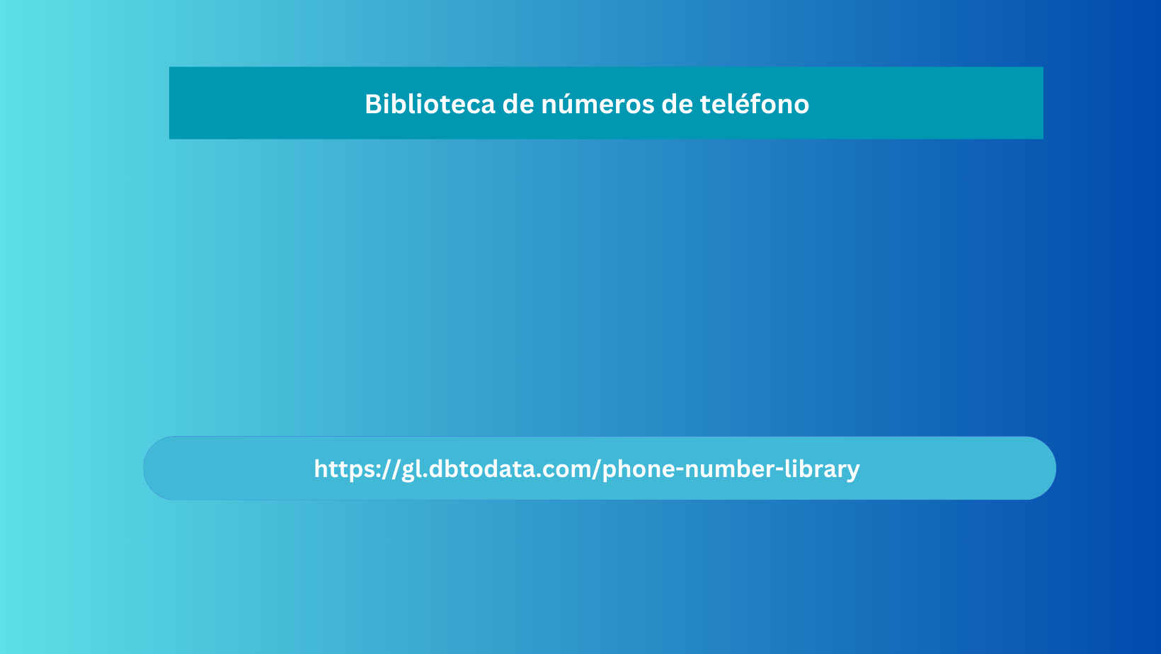 Biblioteca de números de teléfono