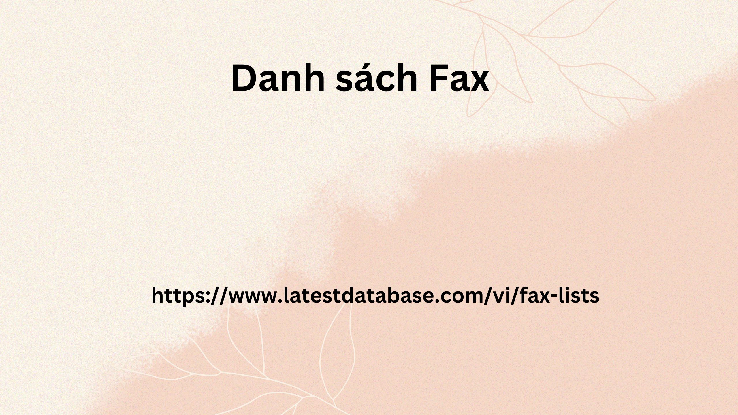 Danh sách Fax 