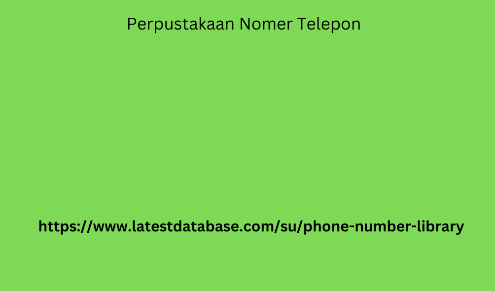 Perpustakaan Nomer Telepon