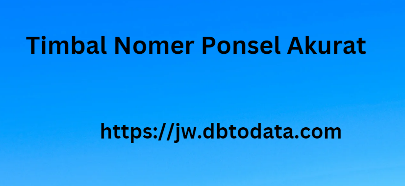 Timbal Nomer Ponsel Akurat