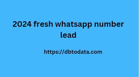 2024 fresh whatsapp number lead