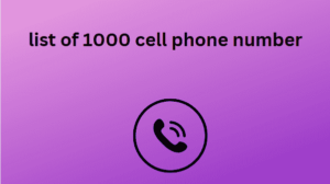 list of 1000 cell phone number