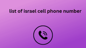 list of israel cell phone number