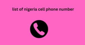 list of nigeria cell phone number