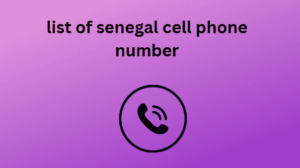 list of senegal cell phone number