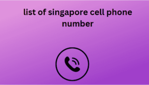 list of singapore cell phone number