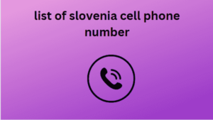 list of slovenia cell phone number