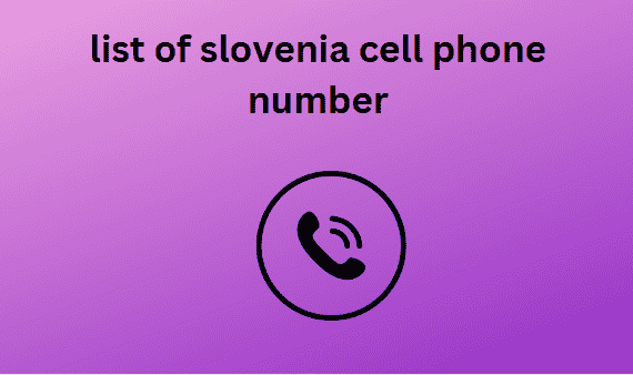 list of slovenia cell phone number