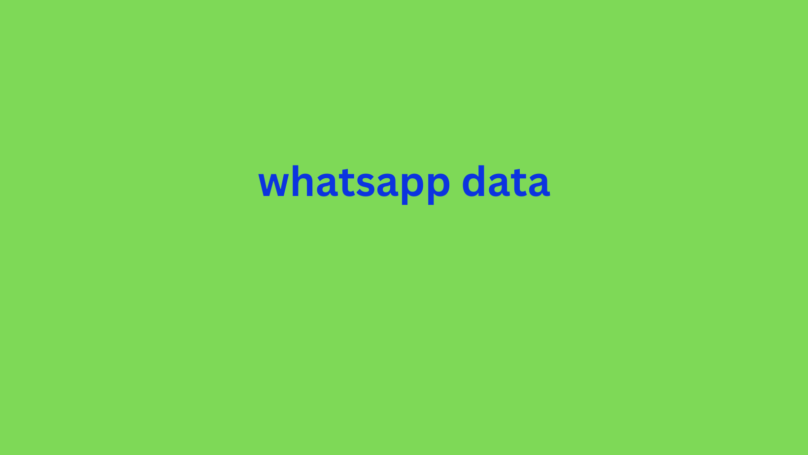 whatsapp data